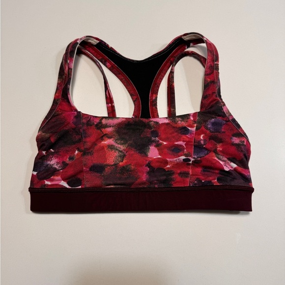 lululemon athletica Other - LULULEMON Splendour Sports Bra Strappy Poppy Petals Berry Rumble Floral Size: 6